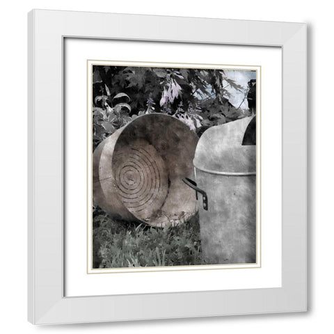 On the Farm IV White Modern Wood Framed Art Print with Double Matting by Romita, Denise