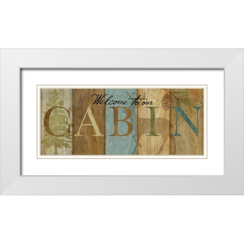 Lodge Living Sign II White Modern Wood Framed Art Print with Double Matting by Coulter, Cynthia