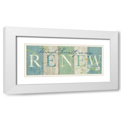 Spa Sentiment Sign II White Modern Wood Framed Art Print with Double Matting by Coulter, Cynthia