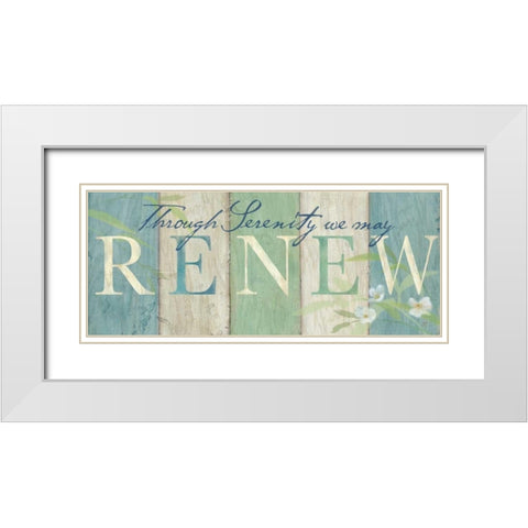 Spa Sentiment Sign II White Modern Wood Framed Art Print with Double Matting by Coulter, Cynthia