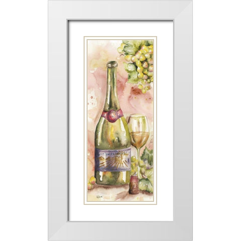 Watercolor Wine Panel II White Modern Wood Framed Art Print with Double Matting by Tre Sorelle Studios