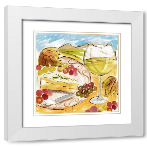 Tuscan Watercolor II White Modern Wood Framed Art Print with Double Matting by Lyon, Rebecca