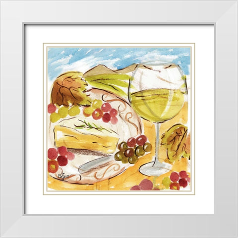 Tuscan Watercolor II White Modern Wood Framed Art Print with Double Matting by Lyon, Rebecca