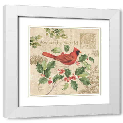 Christmas Trail I White Modern Wood Framed Art Print with Double Matting by Gladding, Pamela