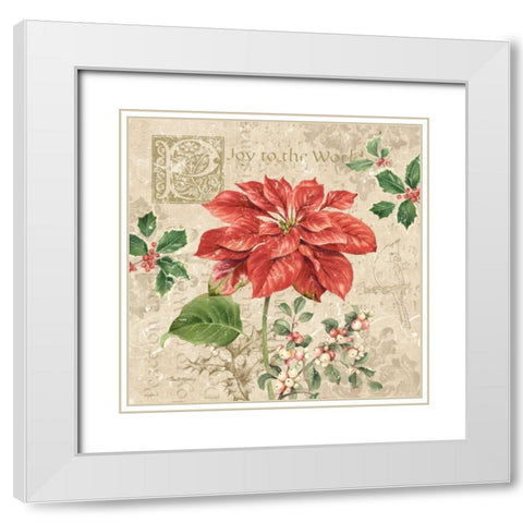 Christmas Trail IV White Modern Wood Framed Art Print with Double Matting by Gladding, Pamela