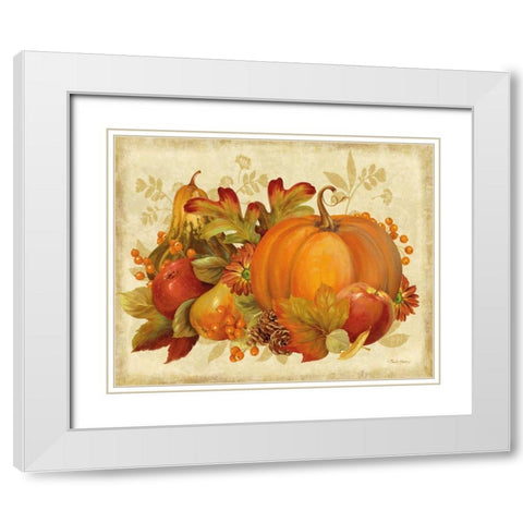 Harvest Bounty Rectangle White Modern Wood Framed Art Print with Double Matting by Gladding, Pamela