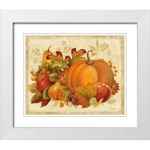 Harvest Bounty Rectangle White Modern Wood Framed Art Print with Double Matting by Gladding, Pamela