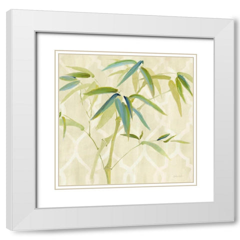 Zen Bamboo I White Modern Wood Framed Art Print with Double Matting by Coulter, Cynthia