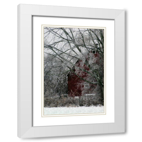 Sheltered White Modern Wood Framed Art Print with Double Matting by Romita, Denise
