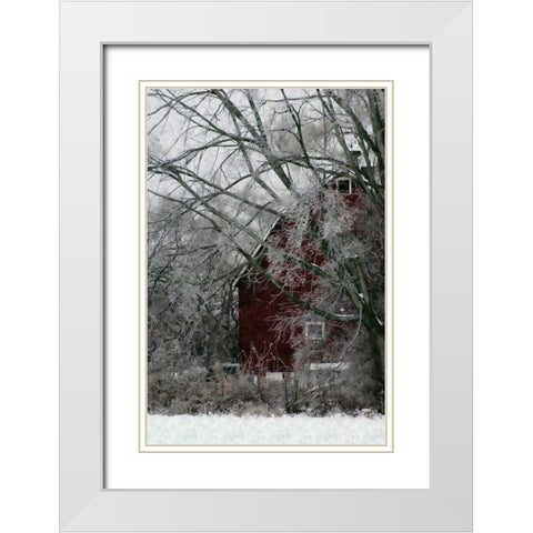 Sheltered White Modern Wood Framed Art Print with Double Matting by Romita, Denise