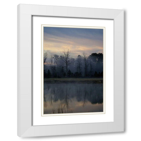 Misty Morning White Modern Wood Framed Art Print with Double Matting by Romita, Denise