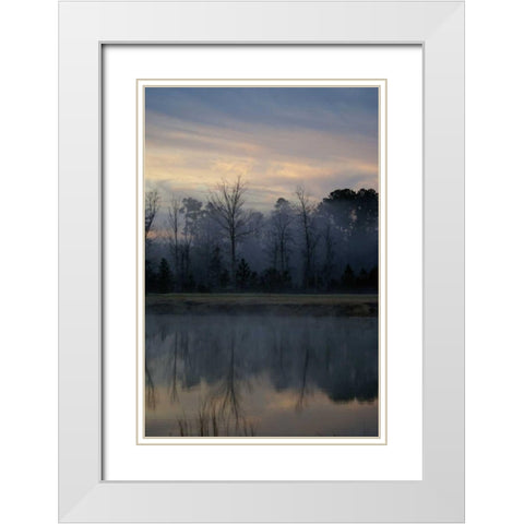 Misty Morning White Modern Wood Framed Art Print with Double Matting by Romita, Denise