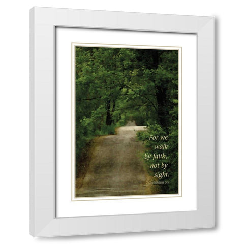 Through the Trees II White Modern Wood Framed Art Print with Double Matting by Romita, Denise