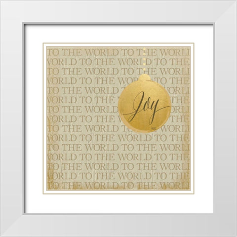 Christmas Ornaments II White Modern Wood Framed Art Print with Double Matting by hartworks