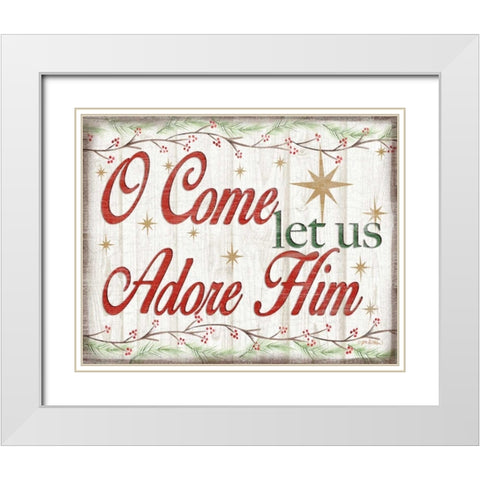Adore Him Holy Night I White Modern Wood Framed Art Print with Double Matting by Killeen, Jen
