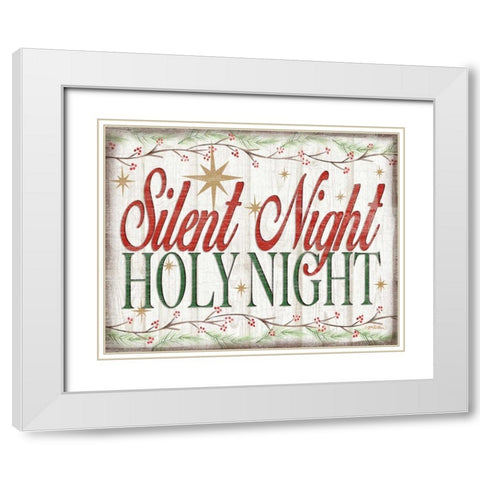 Adore Him Holy Night II White Modern Wood Framed Art Print with Double Matting by Killeen, Jen
