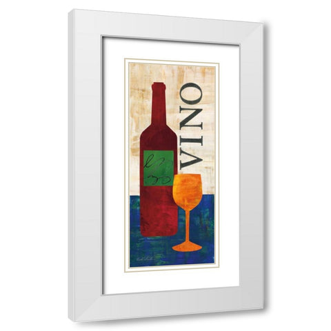 Wine and Vino I White Modern Wood Framed Art Print with Double Matting by Dundon, Caitlin
