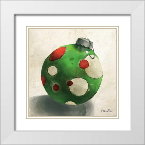 Ornament Trio III White Modern Wood Framed Art Print with Double Matting by Milan, Vittorio