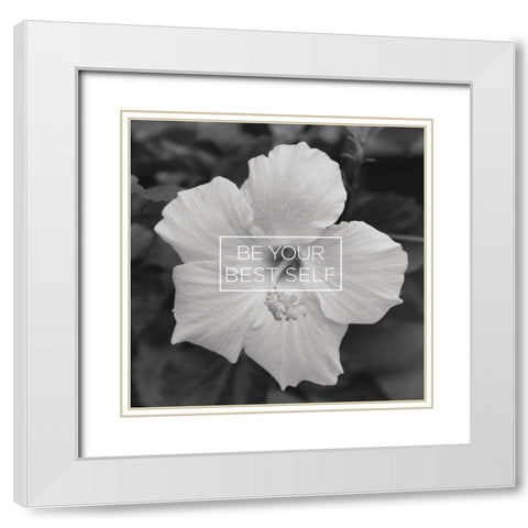Say it in Black and White I White Modern Wood Framed Art Print with Double Matting by Romita, Denise