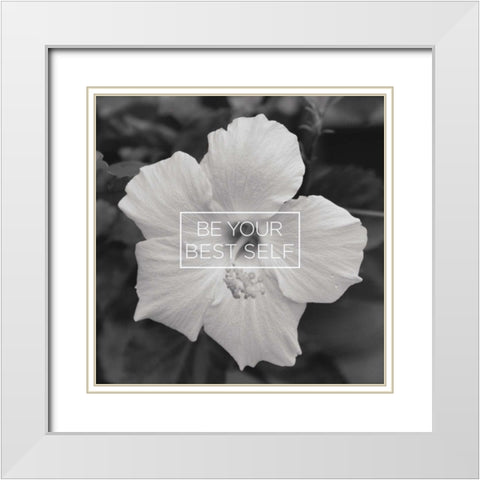 Say it in Black and White I White Modern Wood Framed Art Print with Double Matting by Romita, Denise