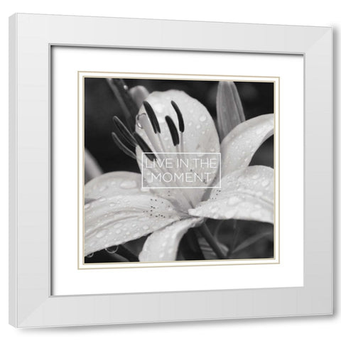Say it in Black and White IV White Modern Wood Framed Art Print with Double Matting by Romita, Denise