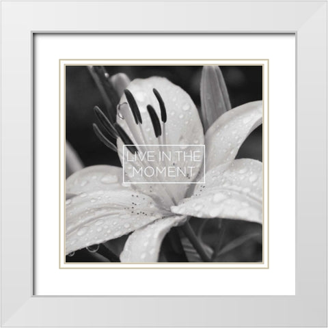 Say it in Black and White IV White Modern Wood Framed Art Print with Double Matting by Romita, Denise