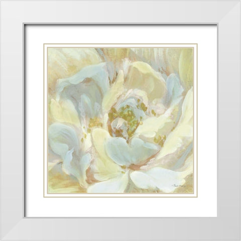 Classic Floral Study I White Modern Wood Framed Art Print with Double Matting by Gladding, Pamela