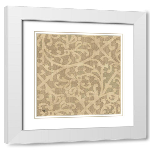 Neutral Pattern I White Modern Wood Framed Art Print with Double Matting by Gladding, Pamela