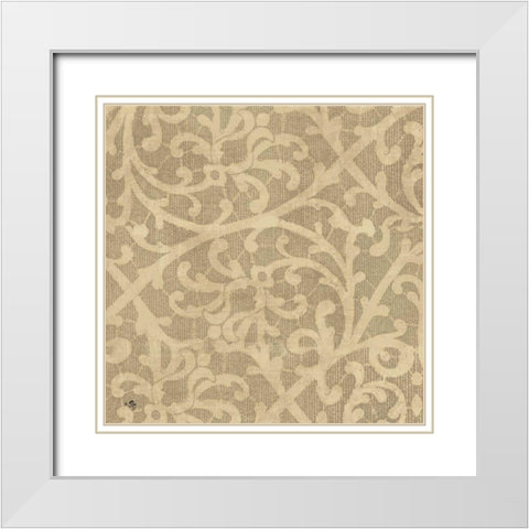 Neutral Pattern I White Modern Wood Framed Art Print with Double Matting by Gladding, Pamela