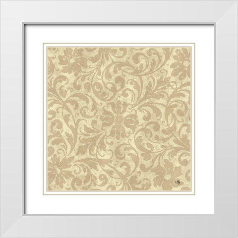 Neutral Pattern II White Modern Wood Framed Art Print with Double Matting by Gladding, Pamela