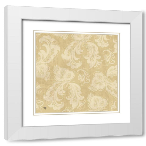 Neutral Pattern III White Modern Wood Framed Art Print with Double Matting by Gladding, Pamela