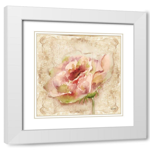 Lace Garden I White Modern Wood Framed Art Print with Double Matting by Tre Sorelle Studios