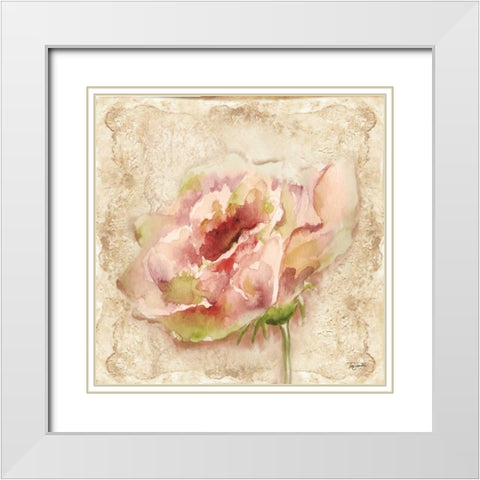 Lace Garden I White Modern Wood Framed Art Print with Double Matting by Tre Sorelle Studios
