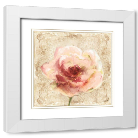 Lace Garden II White Modern Wood Framed Art Print with Double Matting by Tre Sorelle Studios