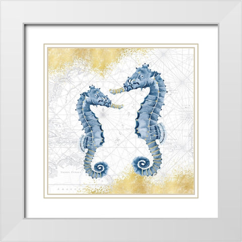 Deep  Blue Sea VIII White Gold White Modern Wood Framed Art Print with Double Matting by Reed, Tara
