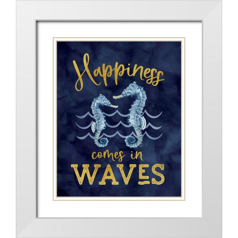 Deep  Blue Sea XI on Navy White Modern Wood Framed Art Print with Double Matting by Reed, Tara