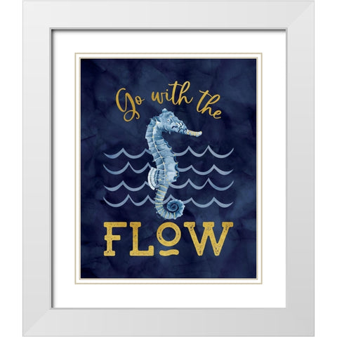 Deep  Blue Sea XII on Navy White Modern Wood Framed Art Print with Double Matting by Reed, Tara