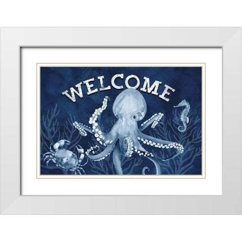 Deep  Blue Sea XV White Modern Wood Framed Art Print with Double Matting by Reed, Tara