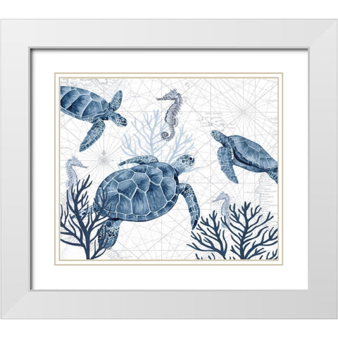 Deep  Blue Sea XIX White Modern Wood Framed Art Print with Double Matting by Reed, Tara
