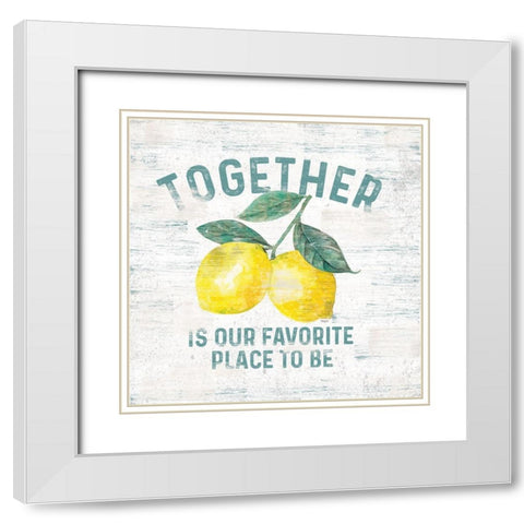 Happy  Thoughts V on White White Modern Wood Framed Art Print with Double Matting by Reed, Tara