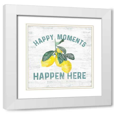 Happy  Thoughts VII on White White Modern Wood Framed Art Print with Double Matting by Reed, Tara