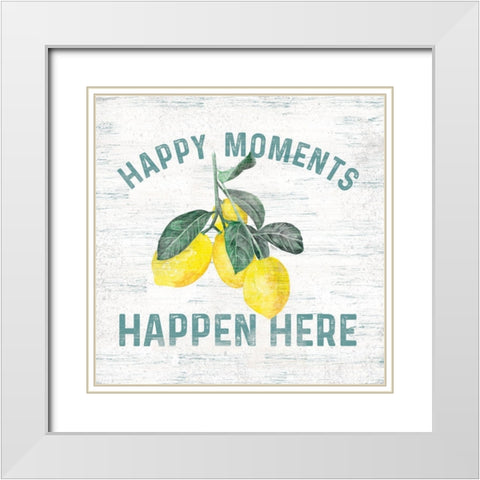 Happy  Thoughts VII on White White Modern Wood Framed Art Print with Double Matting by Reed, Tara