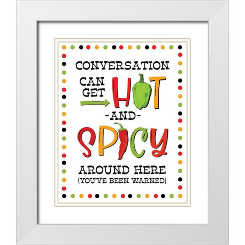 Hot And Spicy V White Modern Wood Framed Art Print with Double Matting by Reed, Tara