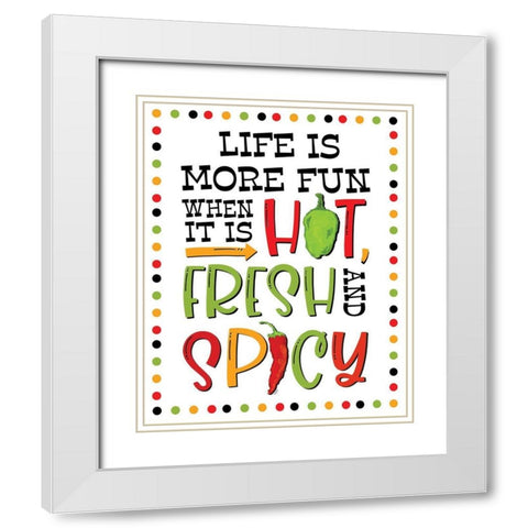 Hot And Spicy VI White Modern Wood Framed Art Print with Double Matting by Reed, Tara