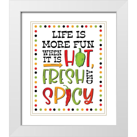 Hot And Spicy VI White Modern Wood Framed Art Print with Double Matting by Reed, Tara