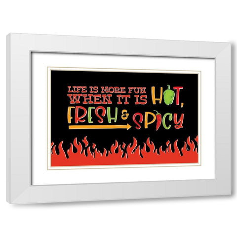 Hot And Spicy XII White Modern Wood Framed Art Print with Double Matting by Reed, Tara