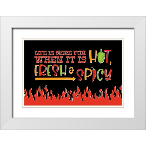 Hot And Spicy XII White Modern Wood Framed Art Print with Double Matting by Reed, Tara