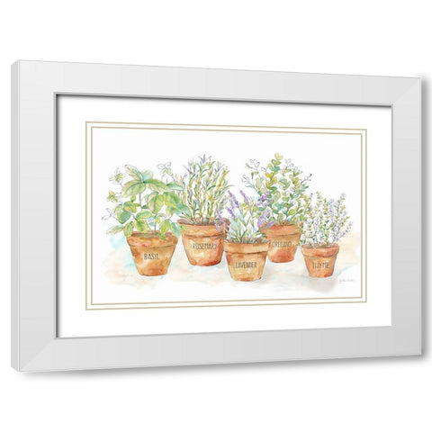 Let it Grow I clean White Modern Wood Framed Art Print with Double Matting by Coulter, Cynthia