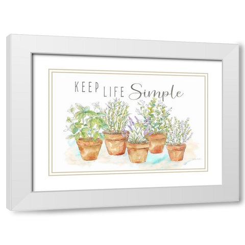 Let it Grow I White Modern Wood Framed Art Print with Double Matting by Coulter, Cynthia