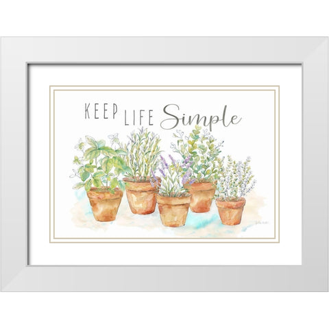 Let it Grow I White Modern Wood Framed Art Print with Double Matting by Coulter, Cynthia